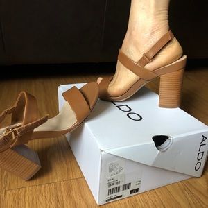 Aldo Juliett brown leather shoes